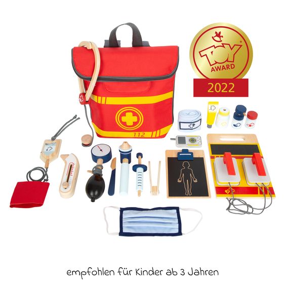 small foot 18-tlg. Notarztrucksack mit viel Zubehör - Bunt