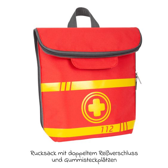 small foot 18-tlg. Notarztrucksack mit viel Zubehör - Bunt