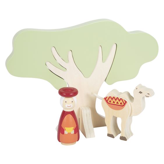 small foot 19 tlg. Spielset Weihnachtskrippe aus Holz - Bunt