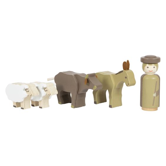 small foot 19 tlg. Spielset Weihnachtskrippe aus Holz - Bunt