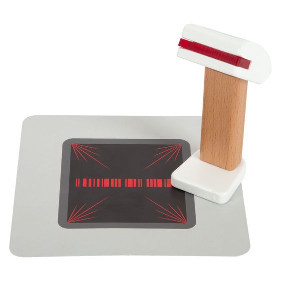 small foot 26-tlg. Kassen-Set mit Taschenrecher, Handscanner, Monitor inkl. 15 Geldstücke - Weiß