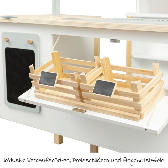 small foot 2in1 Kaufladen und Küche Fresh flexibel nutzbar als Kaufladen, Küche, Kiosk oder Imbiss - Weiß