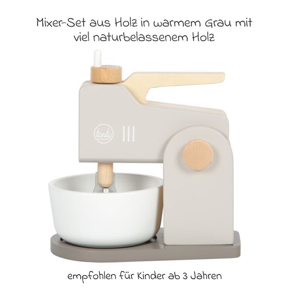small foot 2in1 Mixer-Set mit Hand- und Standmixer inkl. Rührschüssel - Tasty - Grau