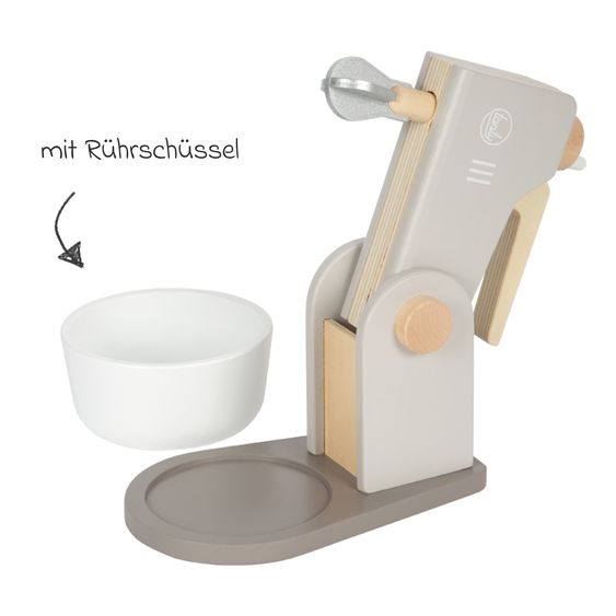 small foot 2in1 Mixer-Set mit Hand- und Standmixer inkl. Rührschüssel - Tasty - Grau
