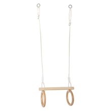 2in1 Swinging Gym with Wooden Gym Rings - Braun