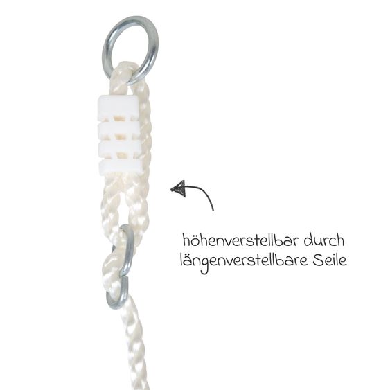 small foot 2in1 Altalena trapezio con anelli ginnici in legno - Braun