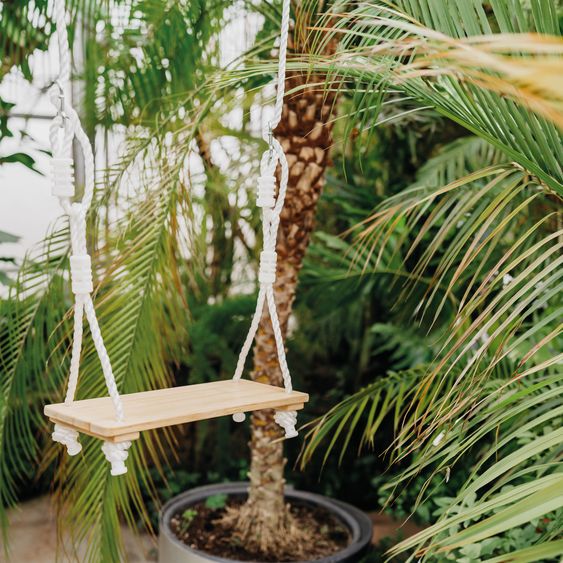 small foot 3-in-1 Schaukel-Set mit Brettschaukel, Turnringen & Trapez - Natur