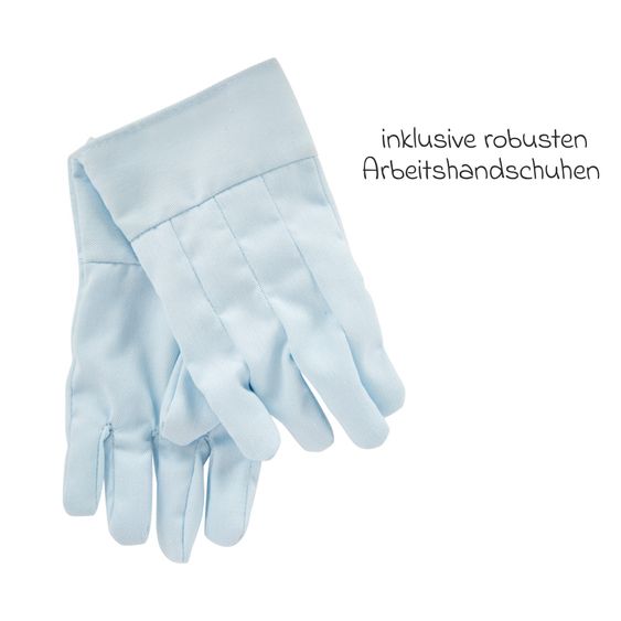 small foot Set grembiuli da giardino 7 pz. con attrezzi da giardino incl. vanga, rastrello, forca da fiori & pala