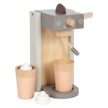 7-tlg. Kaffeemaschinen-Set inkl. 2 Kaffeebecher, 2 Kaffeecoins & 2 Milchschaumhauben - Tasty - Grau