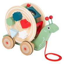 7-piece Pull-along Peg Animal Snail Walker and Motor Skills Toy - Colourful