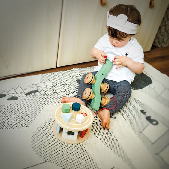 small foot 7-piece Pull-along Peg Animal Snail Walker and Motor Skills Toy - Colourful