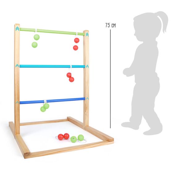 small foot Jeu De Lancer 7 Pièces Jeu De Golf Échelle Incl. Boules De Lancer - Active