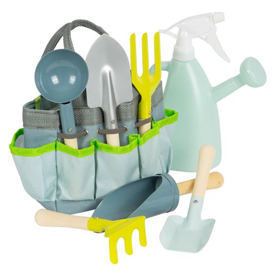 small foot 8-tlg. Gartentaschen-Set mit 5 Gartengeräten, 1 Gießkanne & Tasche