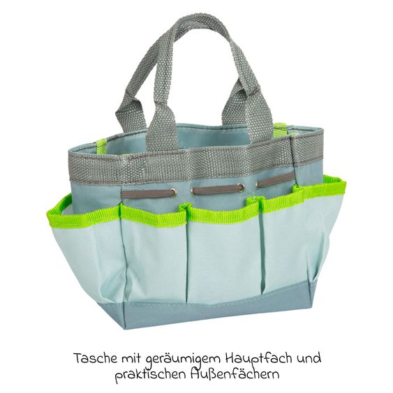 small foot Set 8 pz. di borse da giardino con 5 attrezzi da giardino, 1 annaffiatoio & borsa