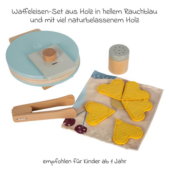 small foot 9-tlg. Waffeleisen-Set mit Waffel und Zubehör - Tasty - Türkis