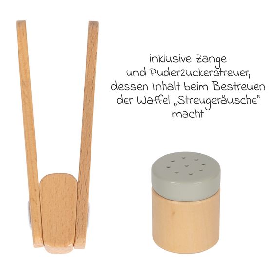 small foot 9-tlg. Waffeleisen-Set mit Waffel und Zubehör - Tasty - Türkis