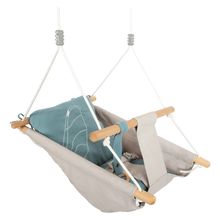 Baby rocker Seaside incl. 3-point harness & grab/teething ring - Grey
