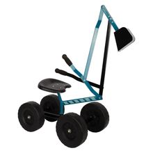 Bagger mit großen Rädern, beweglicher Schaufel belastbar bis 50 kg - Blau