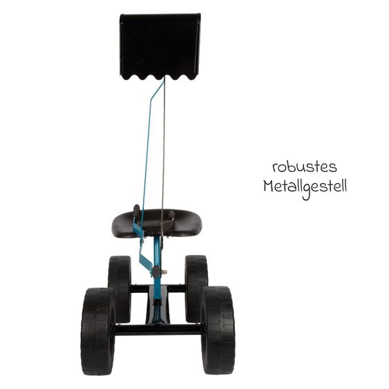 small foot Bagger mit großen Rädern, beweglicher Schaufel belastbar bis 50 kg - Blau