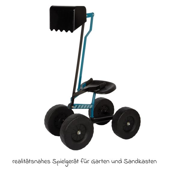 small foot Bagger mit großen Rädern, beweglicher Schaufel belastbar bis 50 kg - Blau