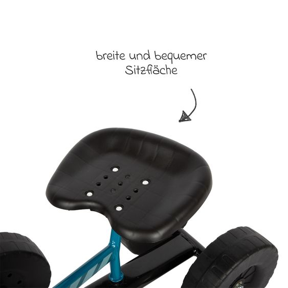 small foot Bagger mit großen Rädern, beweglicher Schaufel belastbar bis 50 kg - Blau