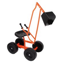 Bagger mit großen Rädern, beweglicher Schaufel belastbar bis 50 kg - Rot