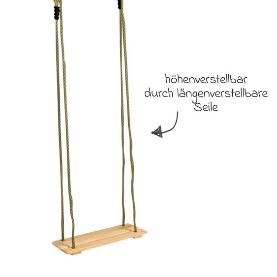 small foot Balançoire Planche Pour Intérieur & Extérieur - Nature
