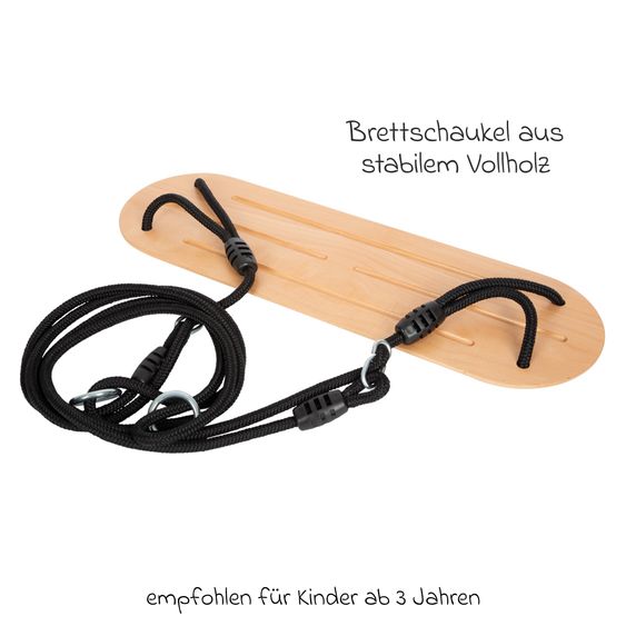 small foot Brettschaukel XL bis 100 kg belastbar - Black Line