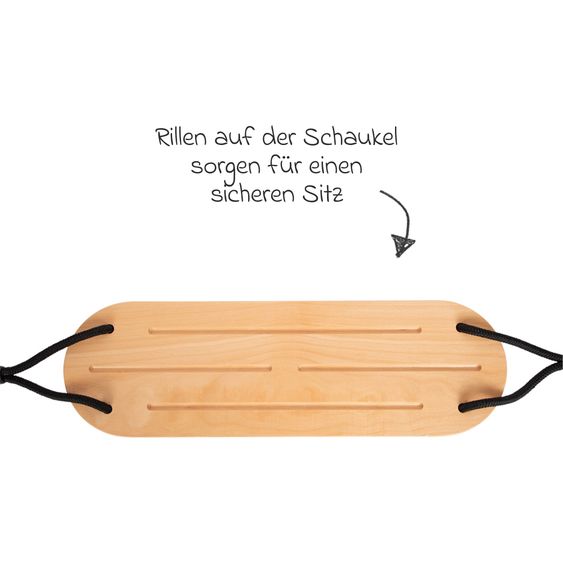 small foot Brettschaukel XL bis 100 kg belastbar - Black Line