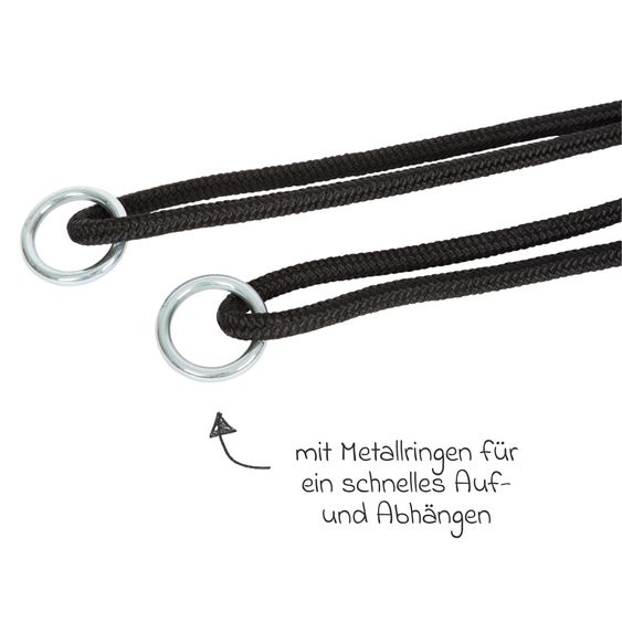 small foot Brettschaukel XL bis 100 kg belastbar - Black Line