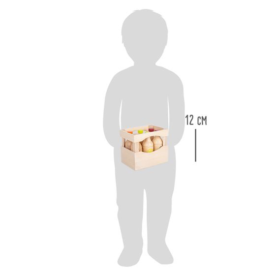 small foot Flaschenkiste Fresh aus Holz mit 6 Flaschen - Bunt