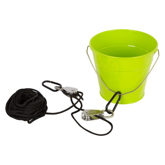 small foot Flaschenzug mit Eimer - Grün