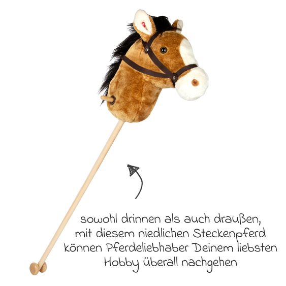 small foot Cavallo a dondolo Hobby Horsing Nico con scuderia per cavalli - Braun