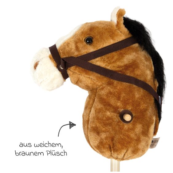 small foot Cavallo a dondolo Hobby Horsing Nico con scuderia per cavalli - Braun