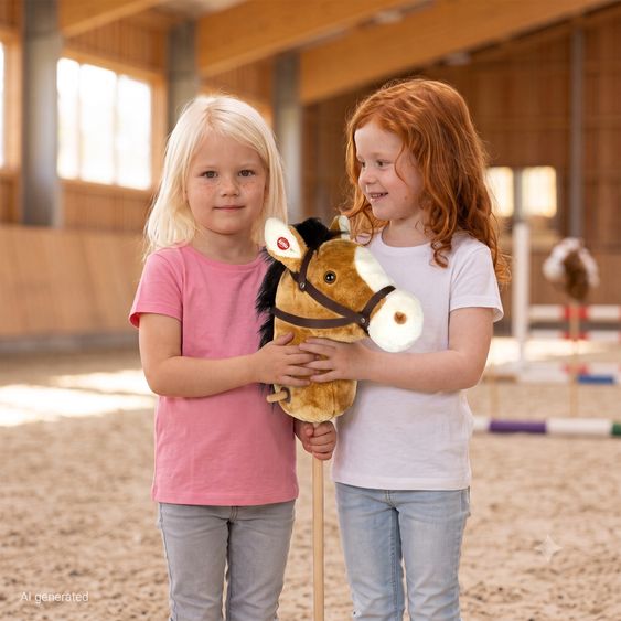 small foot Cavallo a dondolo Hobby Horsing Nico con Ostacolo Active - Braun