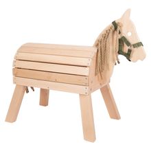 Holzpferd kompakt für kleinerer Kinder - Beige