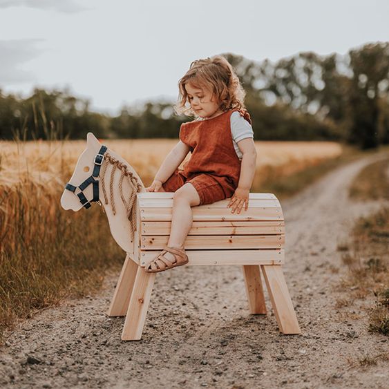 small foot Holzpferd kompakt für kleinerer Kinder - Beige