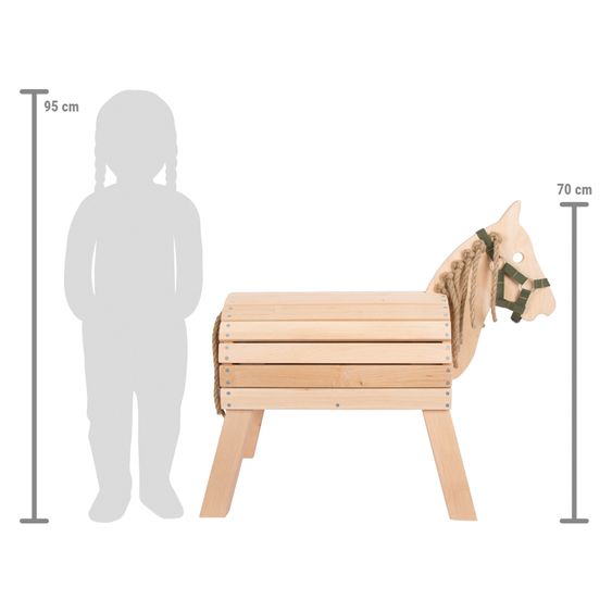 small foot Holzpferd kompakt für kleinerer Kinder - Beige