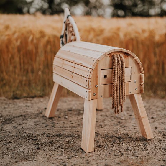 small foot Holzpferd kompakt für kleinerer Kinder - Beige