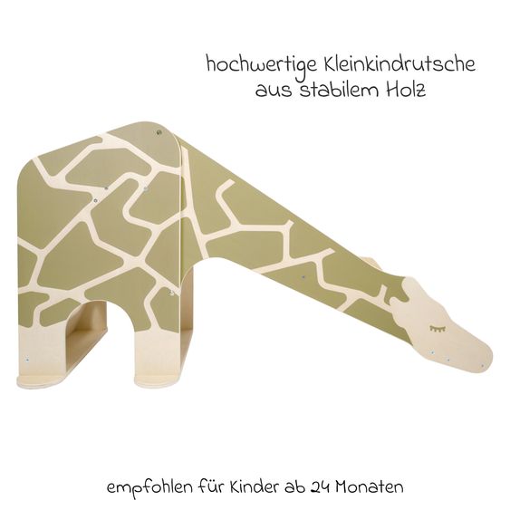 small foot Indoor Slide Giraffe Wildlife made of wood - Natur