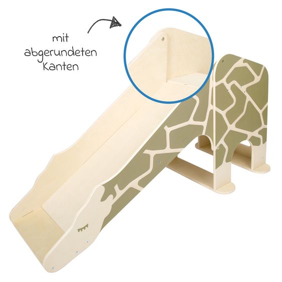 small foot Indoor Slide Giraffe Wildlife made of wood - Natur