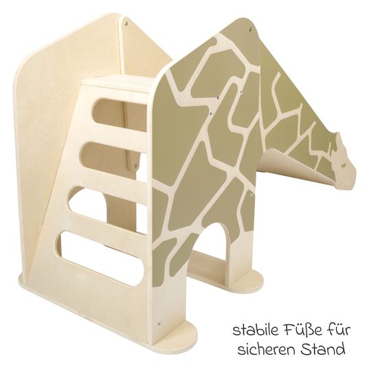 small foot Indoor Slide Giraffe Wildlife made of wood - Natur