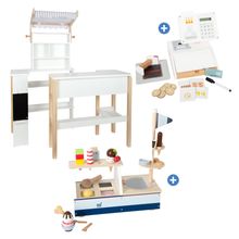 Set De Marchande avec Magasin De Jouet, Set De Jeu Comptoir De Glaces 21 Pièces & Set De Caisse 26 Pièces - Fresh - Multicolore