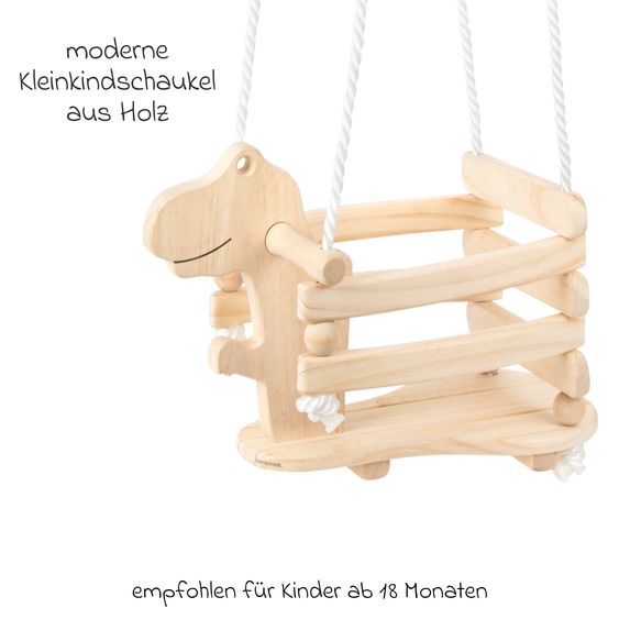 small foot Kleinkindschaukel Dino für drinnen & draußen Natur