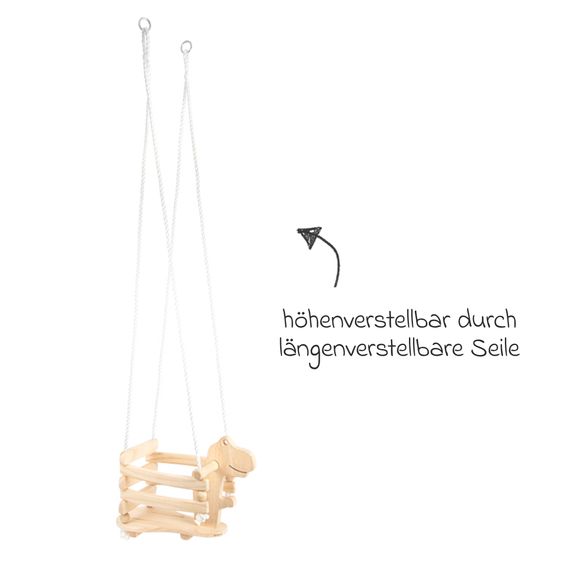small foot Kleinkindschaukel Dino für drinnen & draußen Natur