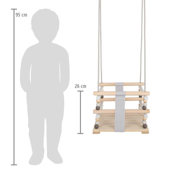 small foot Balançoire Pour Tout-Petit Skandi Pour Intérieur & Extérieur - Nature