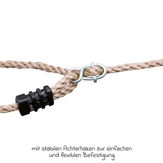small foot Kletternetz mit Achterhaken 200 x 150 cm - Natur
