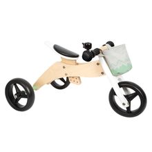 Laufrad und -dreirad mitwachsend inkl. Lenkertasche - Salbeigrün