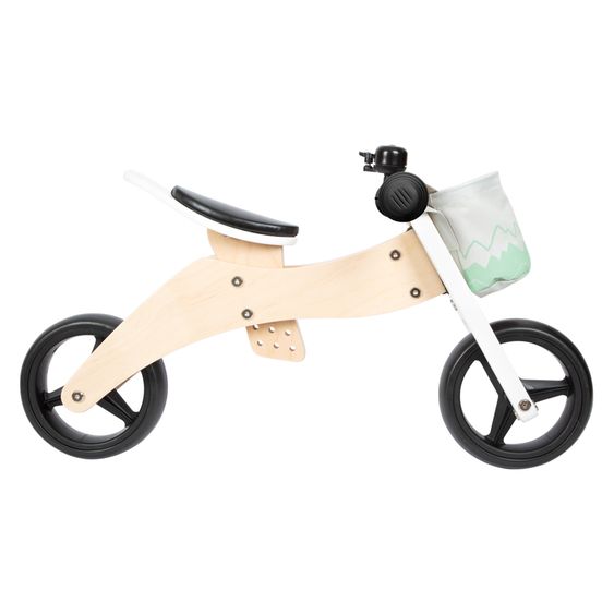 small foot Balance bike and tricycle Balance bike and tricycle Grow-with-me incl. handlebar bag - Sage Green