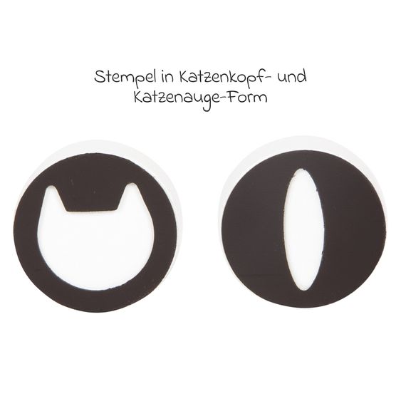 small foot Magnetische Zaubertafel Katze mit Stift und 2 Stempel - Natur
